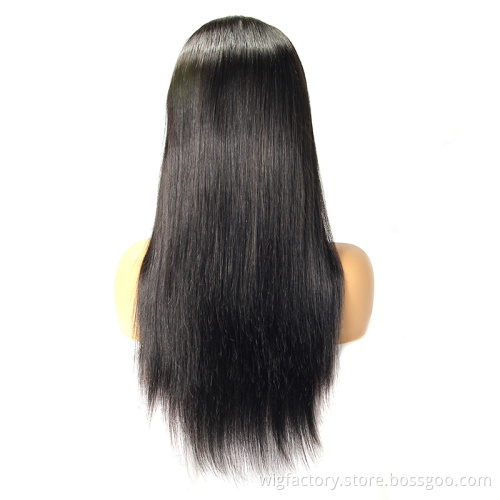 Middle Part frontal wig human hair,4x4 human hair closure wig Pre Plucked , 150% Brazilian cheap human hair lace wig vendor